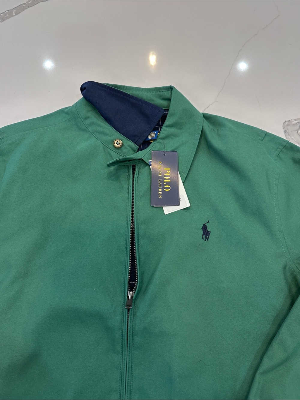 Polo Ralph Lauren VERANO GREEN Twill Bi Swing Full Zip Windbreaker Jacket NWT - Picture 3 of 6